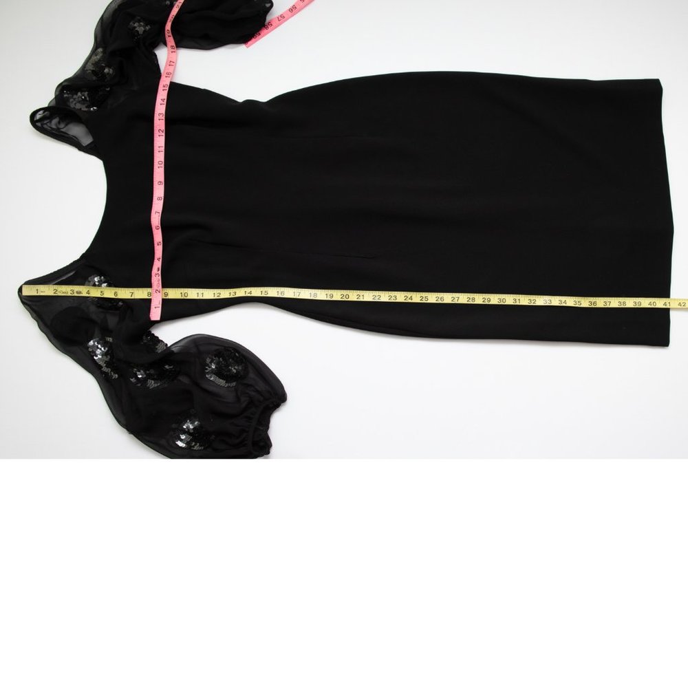 Sachin & Babi Charlotte Dress Embellished Sequins Evening Midi Black Size 2 - Picture 6 of 8